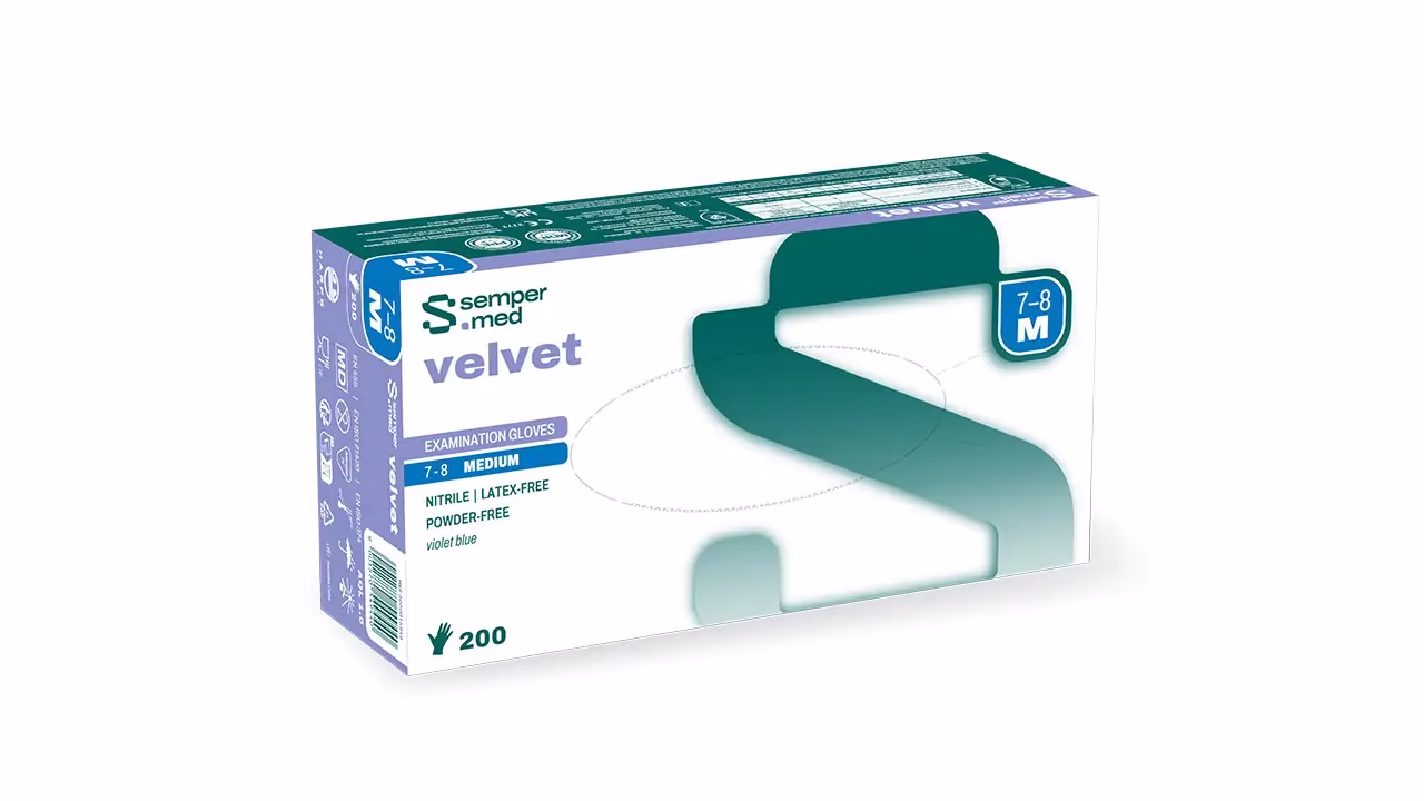 DISPOSABLE NITRILE GLOVES VELVET 3.2GR / 200 PCS PER PACK